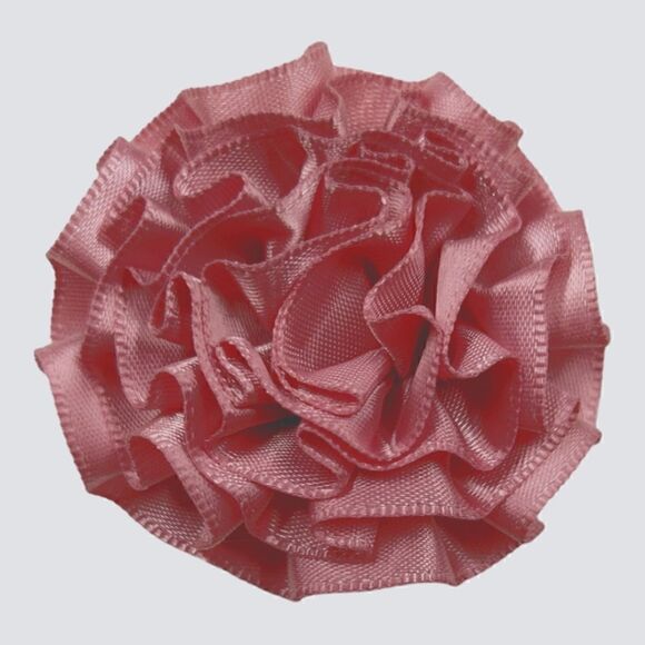 MEN'S LARGE SOLID MAUVE LAYERED LAPEL PIN FLOWER. - Picture 1 of 1